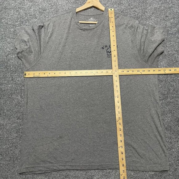 ONeill Skull Graphic Tee Gray XX-Large Standard Fit Cotton Blend Mens Casual Sur - Picture 6 of 6